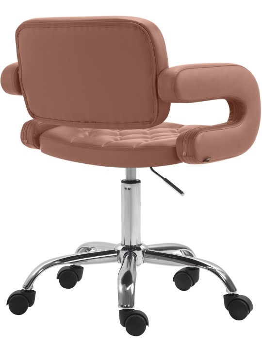 Pracovná stolička Dublin z umelej kože, koňaková