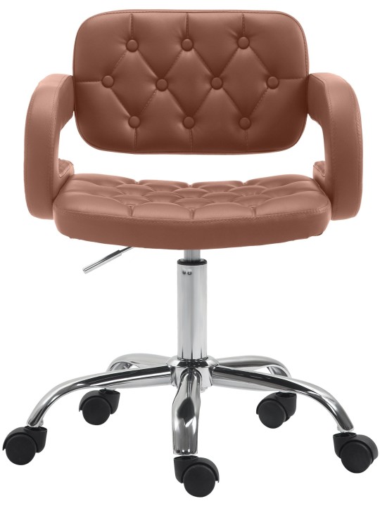 Pracovná stolička Dublin z umelej kože, koňaková