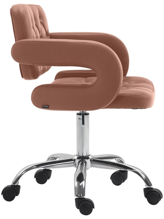 Pracovná stolička Dublin z umelej kože, koňaková