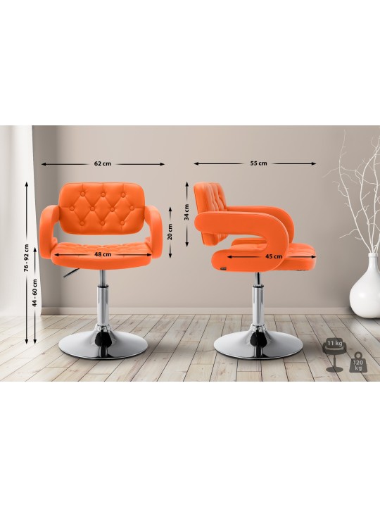 Lehátko Dublin z umelej kože, oranžová