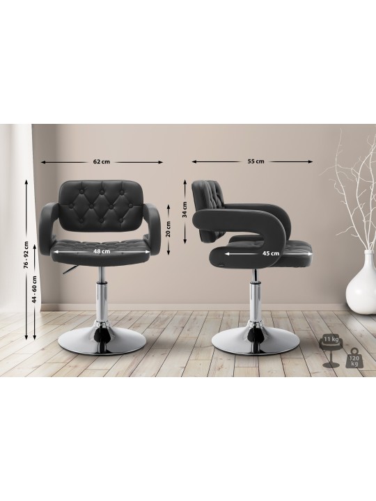 Lehátko Dublin z umelej kože, čierna