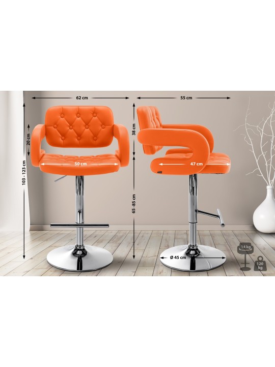 Barová stolička Dublin C, oranžová
