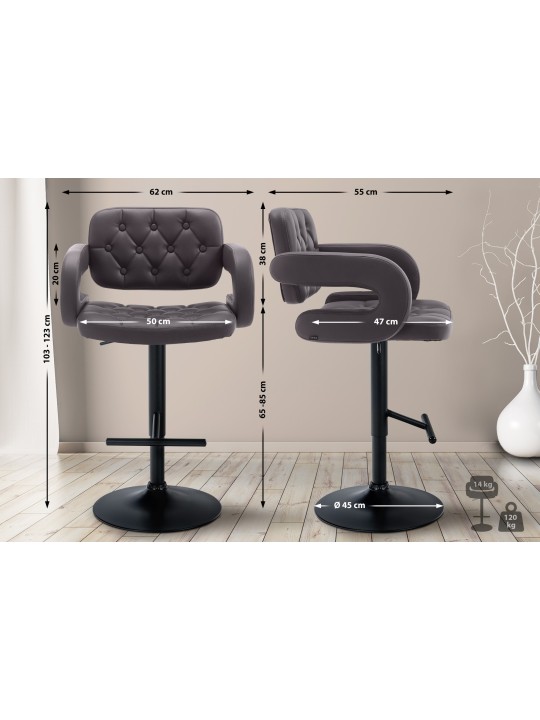 Barová stolička Dublin, hnedá