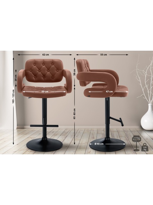 Barová stolička Dublin, koňaková