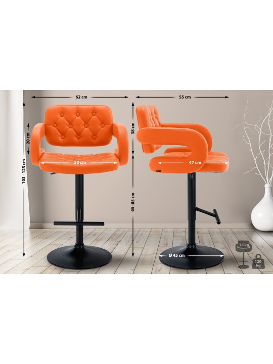 Barová stolička Dublin, oranžová