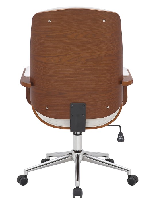 Kancelárske kreslo Yankton, orech/biela