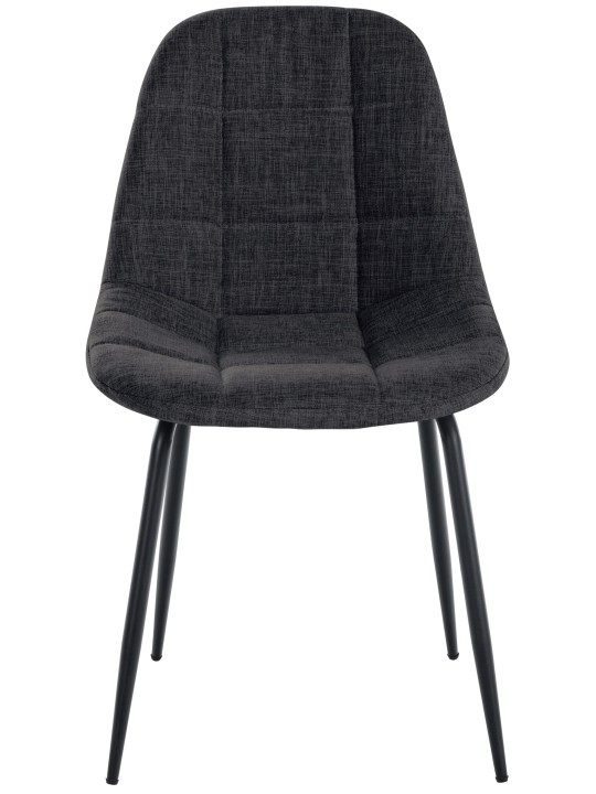 Sada 2 stoličiek Tom látka, tmavosivá