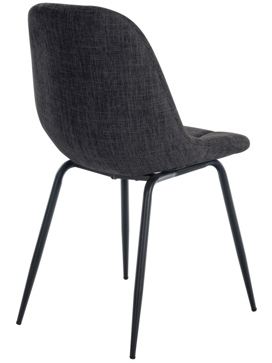 Sada 2 stoličiek Tom látka, tmavosivá