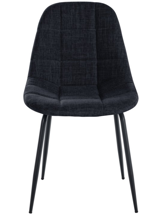 Sada 2 stoličiek Tom látka, čierna