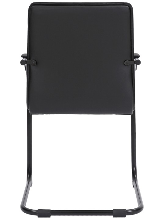 Sada 2 návštevníckych stoličiek Tira z umelej kože, čierna/čierna