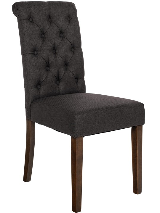 Jedálenská stolička Lisburn látka, čierna