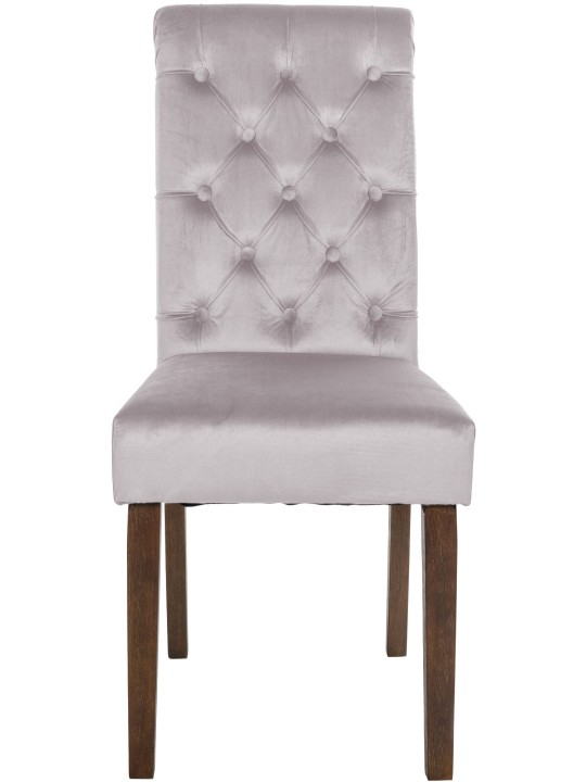 Jedálenská stolička Lisburn velvet, sivá