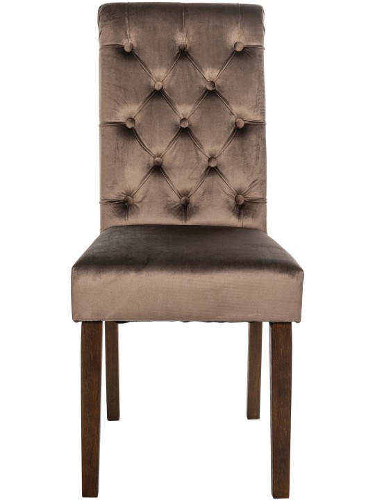 Jedálenská stolička Lisburn velvet, hnedá