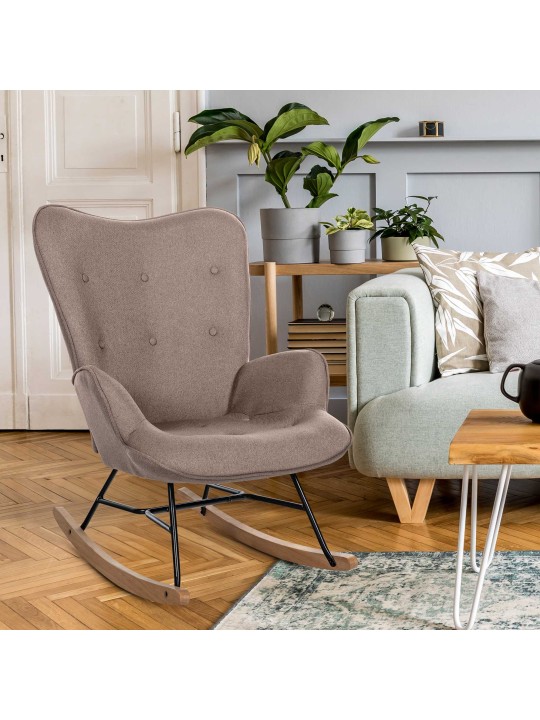 Stolička Sanka látka, šedohnedá