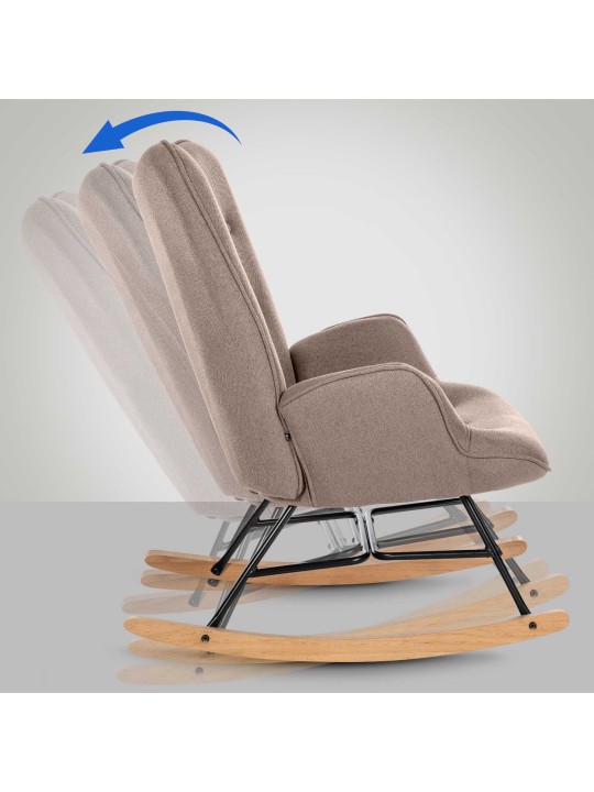 Stolička Sanka látka, šedohnedá