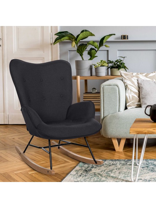 Stolička Sanka látka, čierna