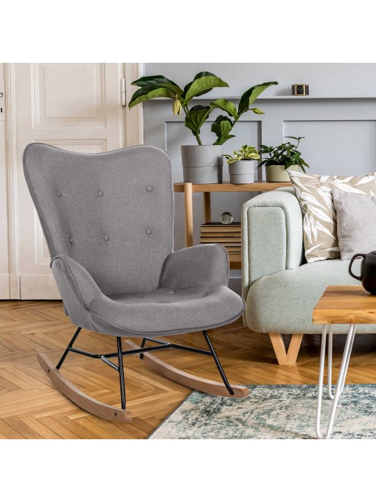 Stolička Sanka látka, sivá