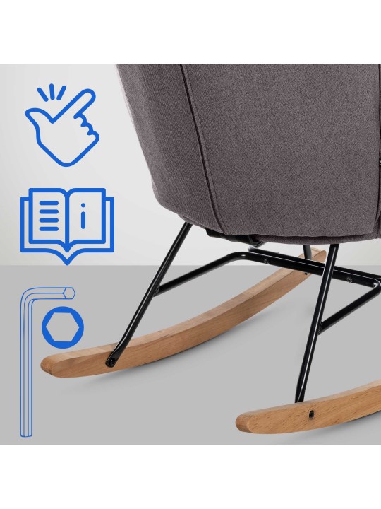 Stolička Sanka látka, tmavosivá