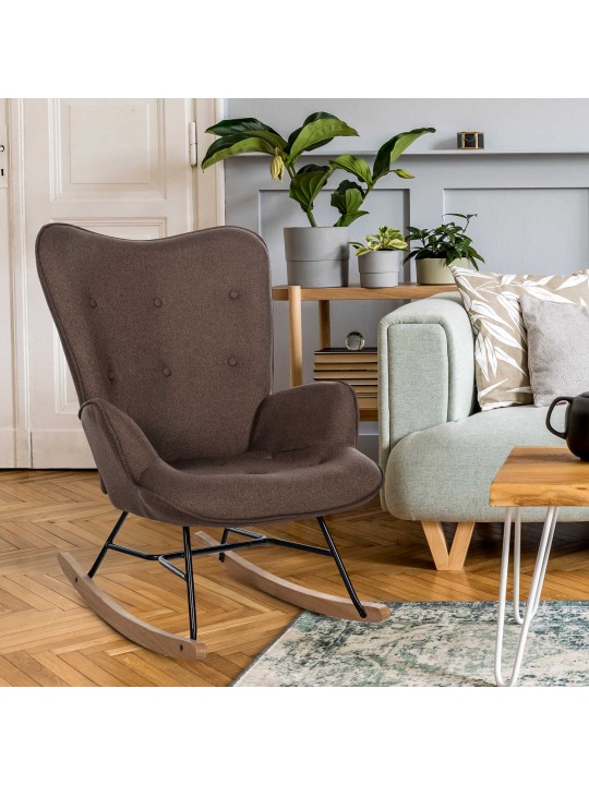 Stolička Sanka látka, hnedá