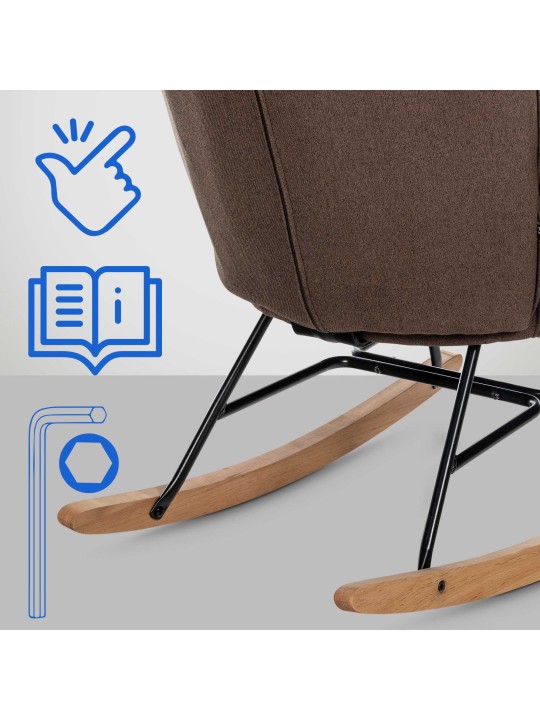 Stolička Sanka látka, hnedá