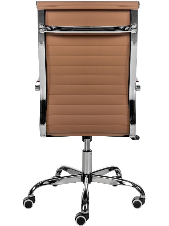 Kancelárske kreslo Amadora z umelej kože, svetlohnedá