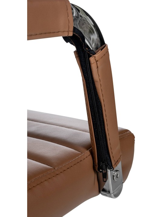 Kancelárske kreslo Amadora z umelej kože, svetlohnedá