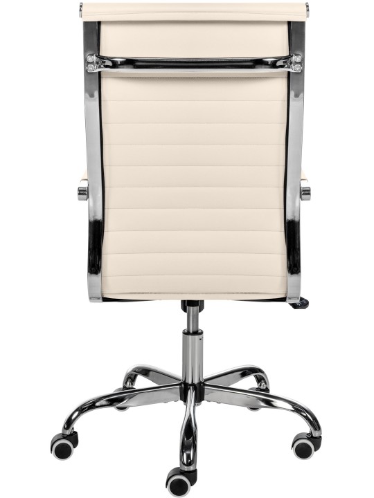 Kancelárske kreslo Amadora z umelej kože, krémová