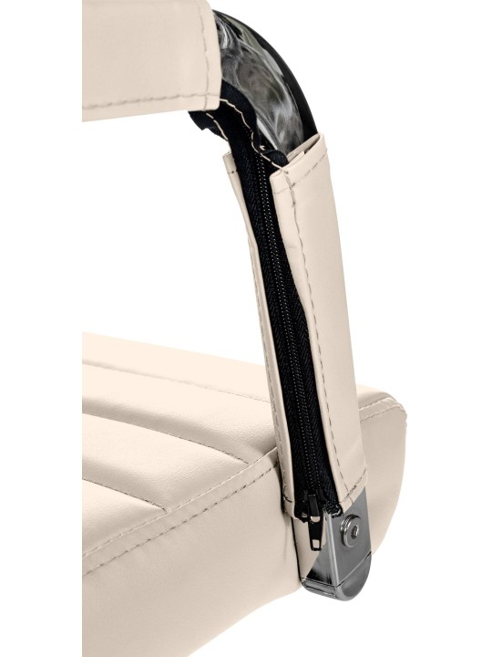 Kancelárske kreslo Amadora z umelej kože, krémová