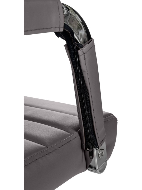 Kancelárske kreslo Amadora z umelej kože, sivá