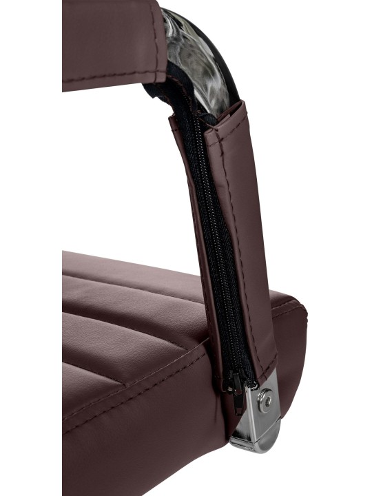 Kancelárske kreslo Amadora z umelej kože, hnedá