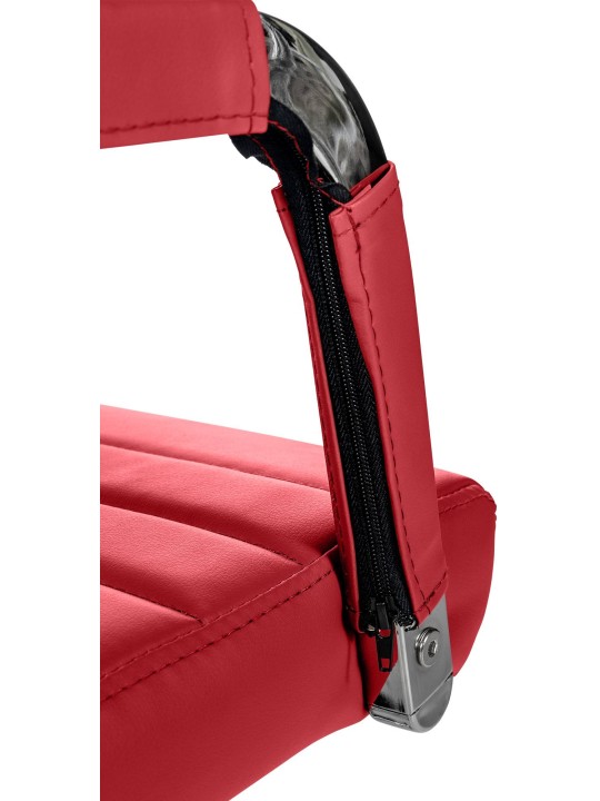 Kancelárske kreslo Amadora z umelej kože, červená