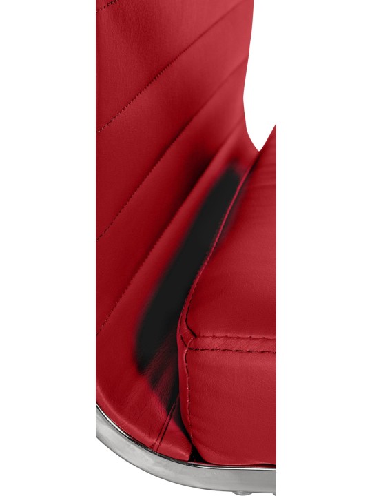 Kancelárske kreslo Amadora z umelej kože, červená