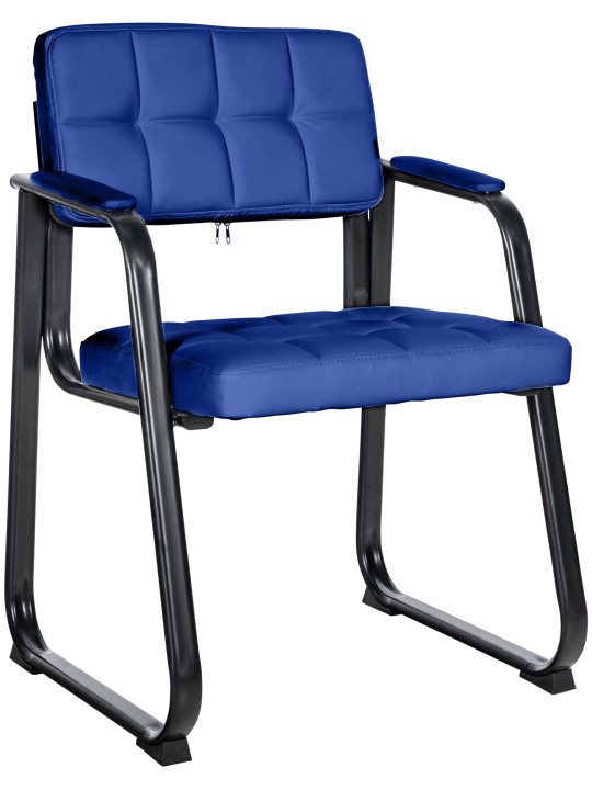 Kreslo pre návštevníkov Canada B umelá koža, modrá