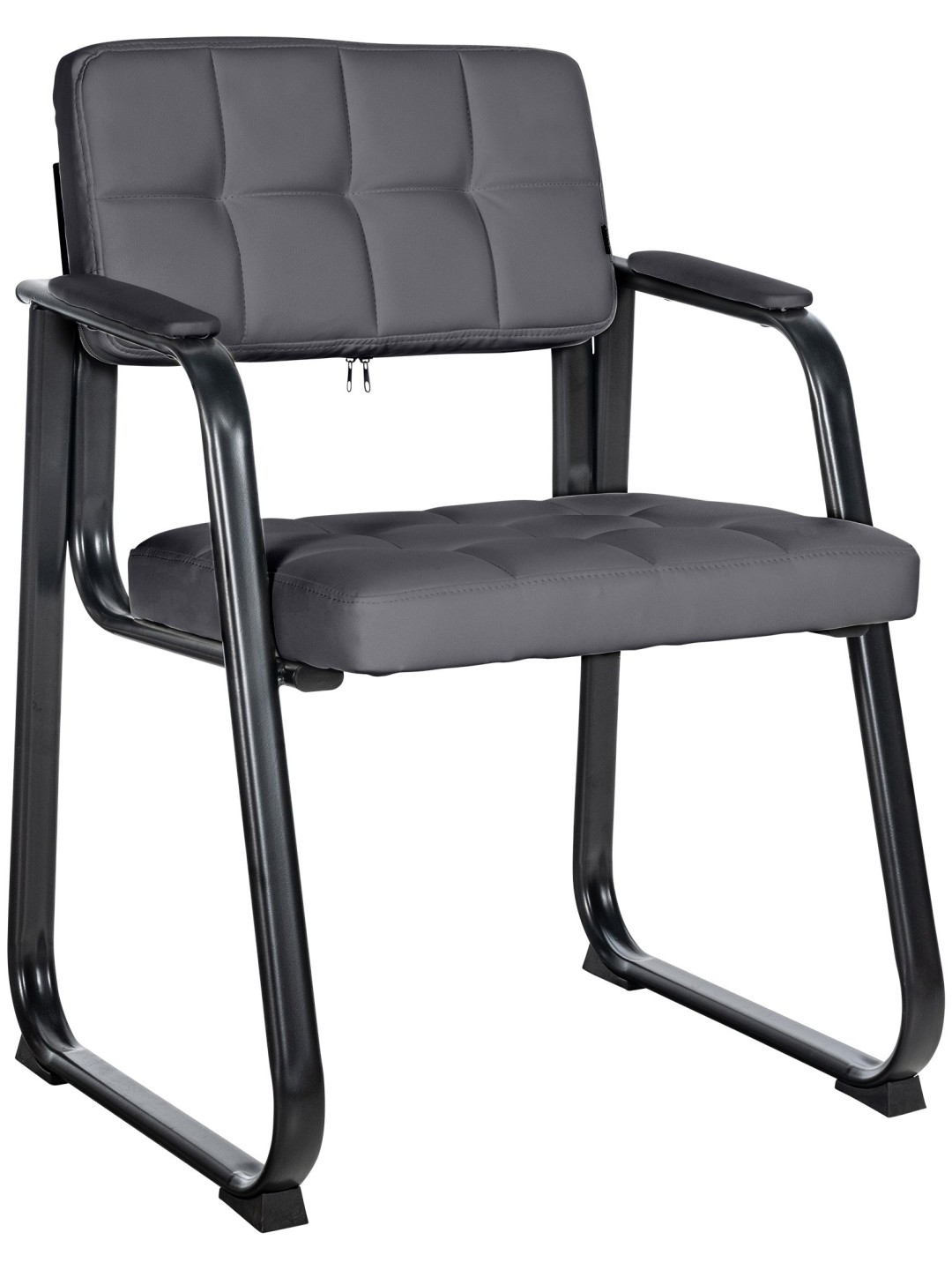 Kreslo pre návštevníkov Canada B umelá koža, sivá