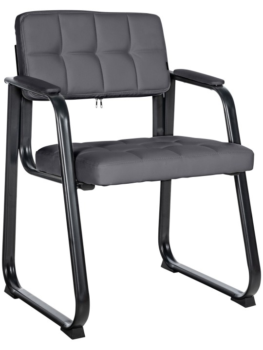 Kreslo pre návštevníkov Canada B umelá koža, sivá
