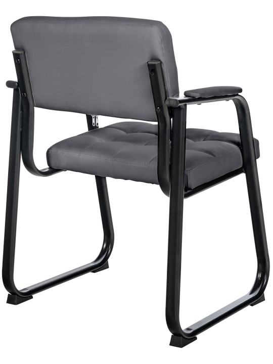 Kreslo pre návštevníkov Canada B umelá koža, sivá