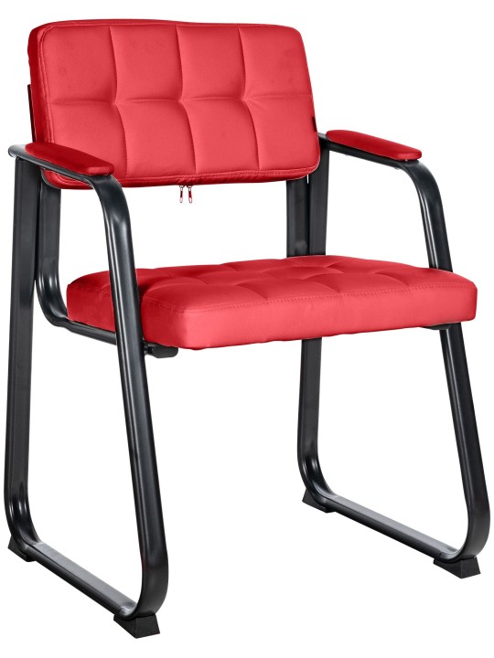 Kreslo pre návštevníkov Canada B umelá koža, červená