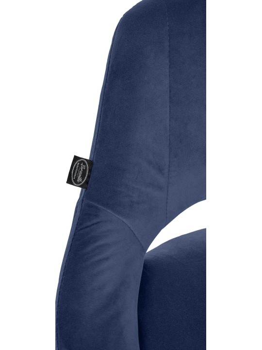 Barová stolička Milet velvet, modrá