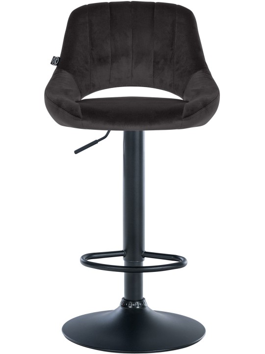 Barová stolička Milet velvet, čierna