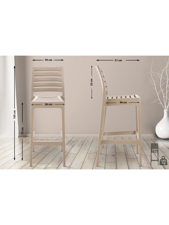 Barová stolička Ares, bahnitá