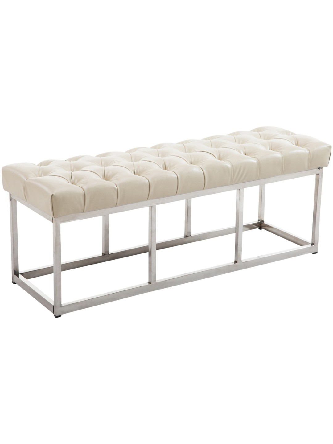 Lavička Amun umelá koža E120, krémová