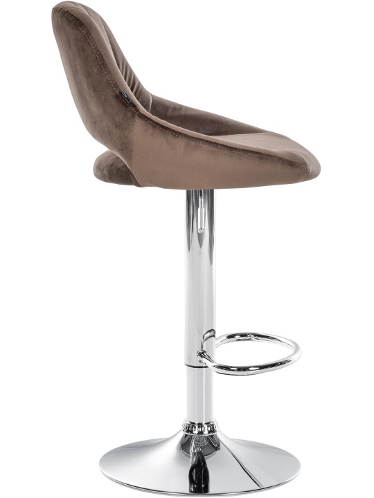 Sada 2 barových stoličiek Milet velvet C, hnedá