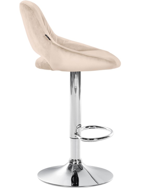 Sada 2 barových stoličiek Milet velvet C, krémová
