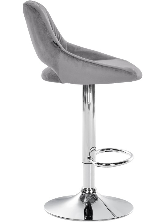 Sada 2 barových stoličiek Milet velvet C, tmavosivá