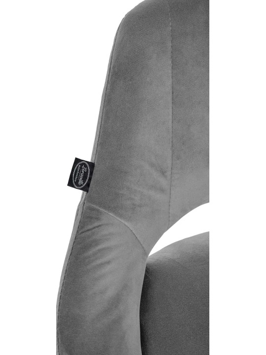 Sada 2 barových stoličiek Milet velvet C, tmavosivá