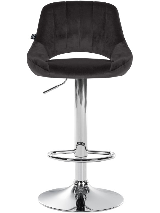 Sada 2 barových stoličiek Milet velvet C, čierna