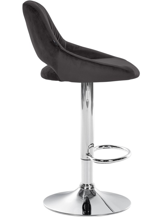 Sada 2 barových stoličiek Milet velvet C, čierna
