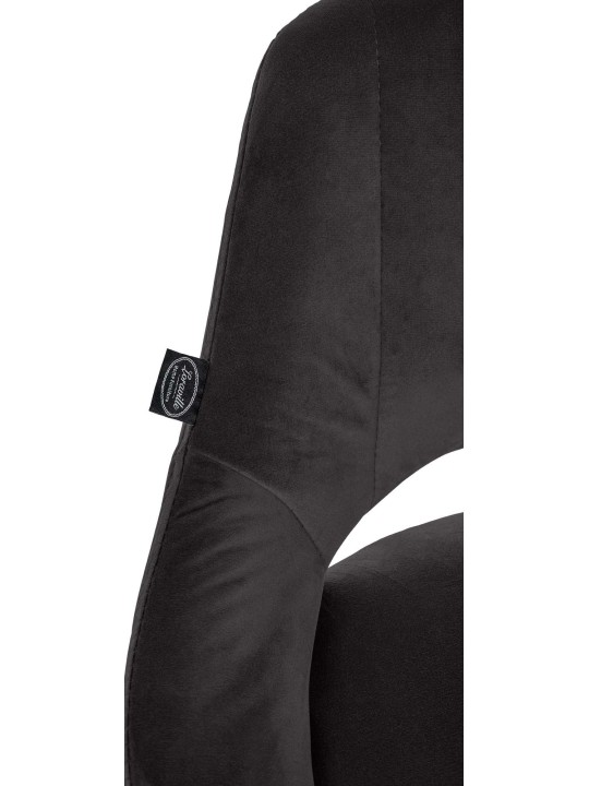 Sada 2 barových stoličiek Milet velvet B, čierna