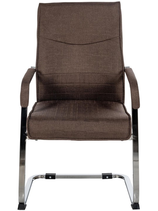 Sada 2 návštevníckych stoličiek látka Hobart, hnedá