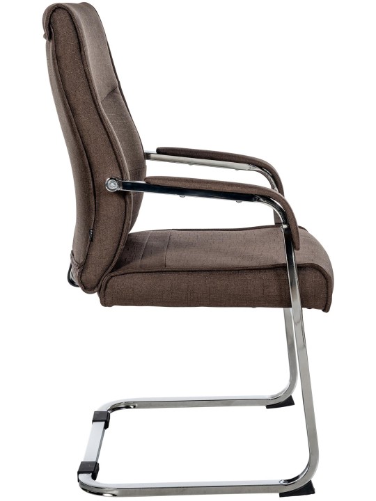 Sada 2 návštevníckych stoličiek látka Hobart, hnedá